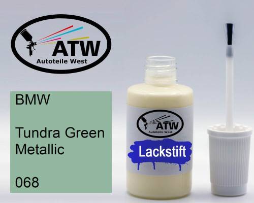 BMW, Tundra Green Metallic, 068: 20ml Lackstift, von ATW Autoteile West.